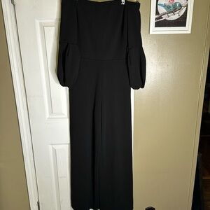 NWT Vince Camuto Gilded Rose Romper Pockets Rich Black Size 4